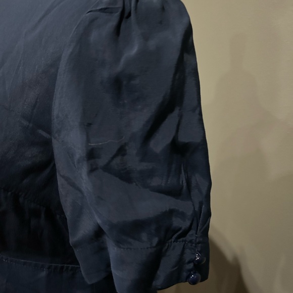 New ModCloth Navy Blue Vintage Inspired Keyhole Dress Women’s size 12 - Picture 8 of 11